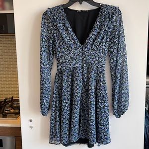 Zara blue floral dress